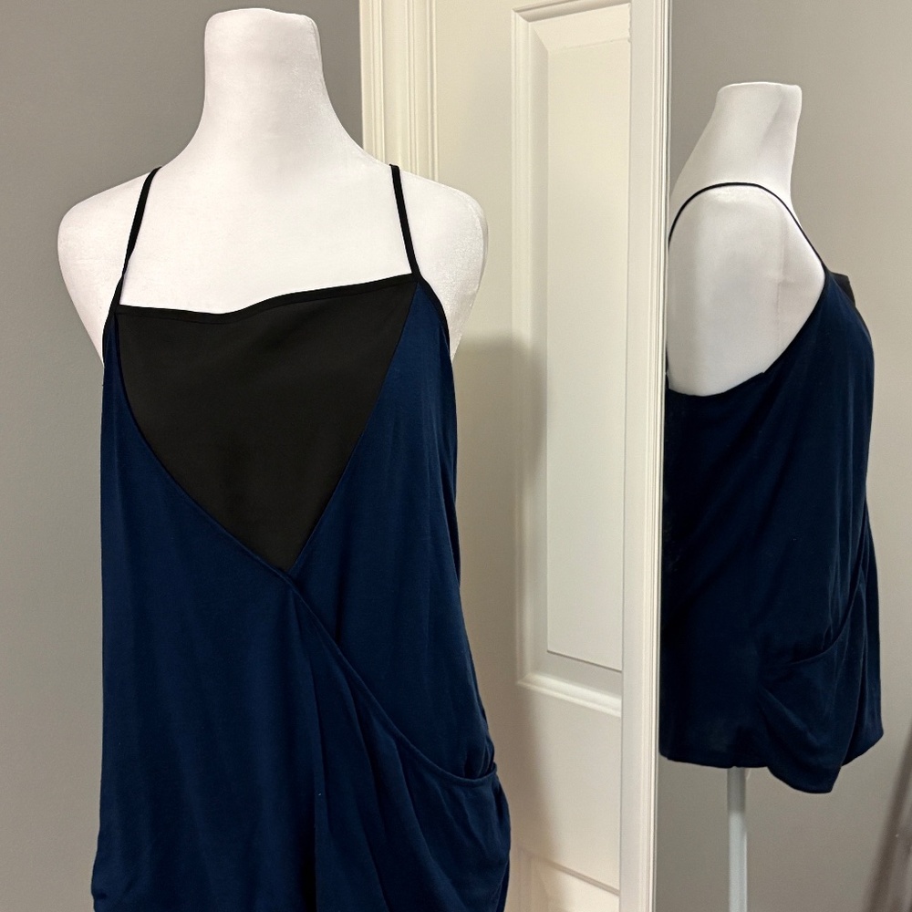 Banana Republic Navy Asymmetrical Camisole